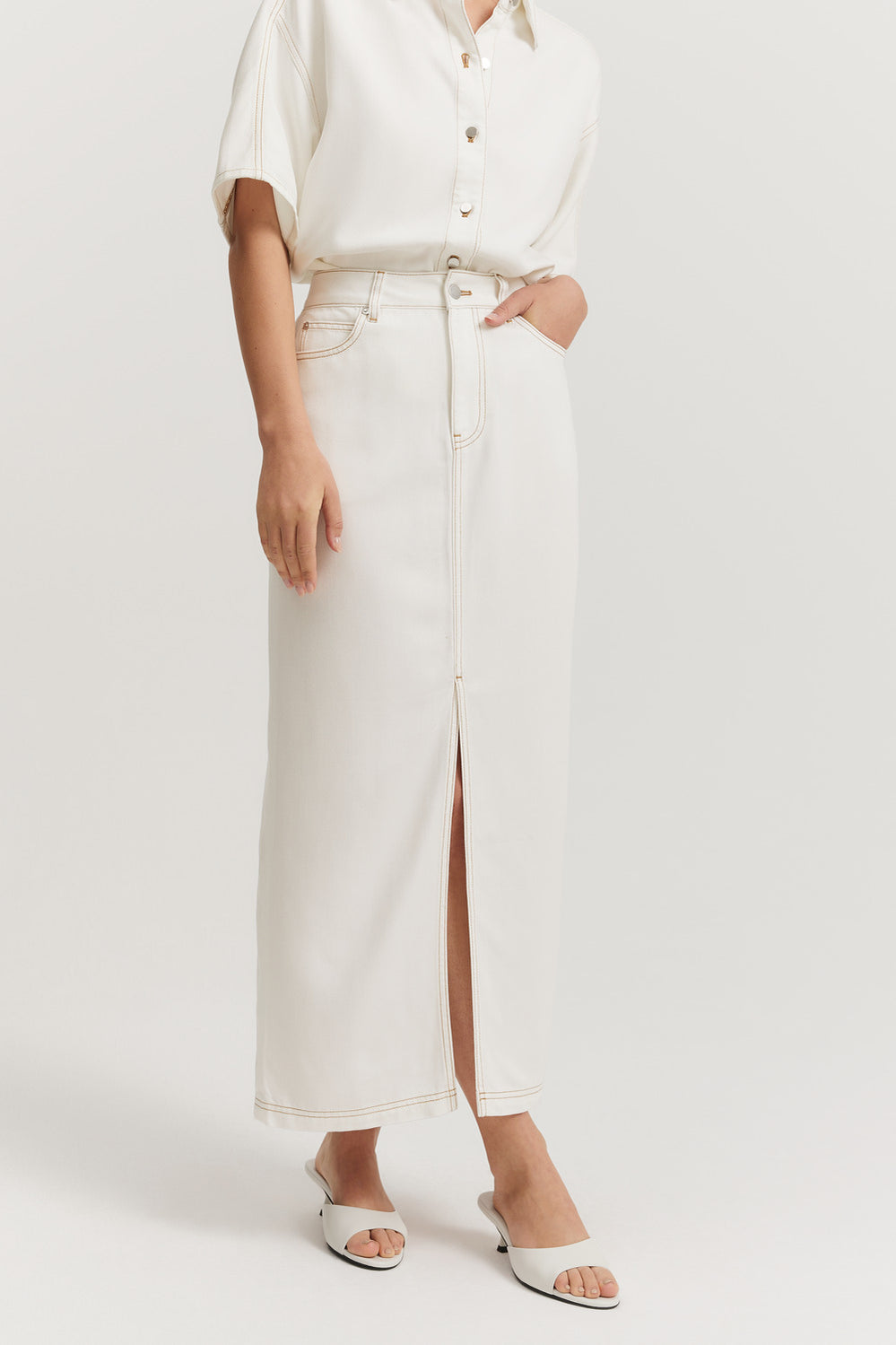 Denim Maxi Skirt