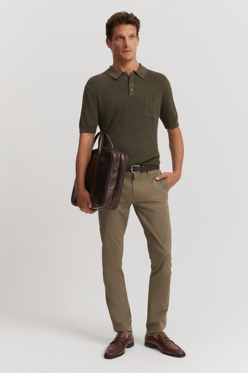 Ribbed Linen Blend Knit