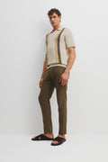 Cotton Knit Stripe Polo