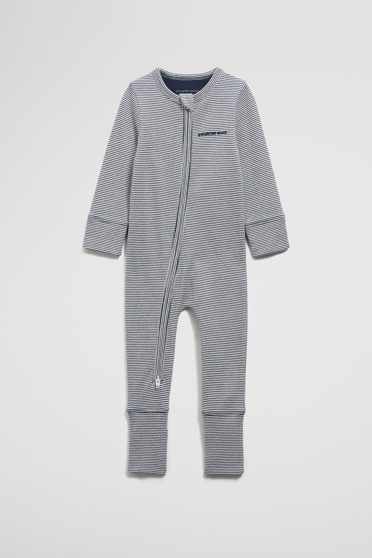 Organically Grown Cotton Stripe Rib Jumpsuit