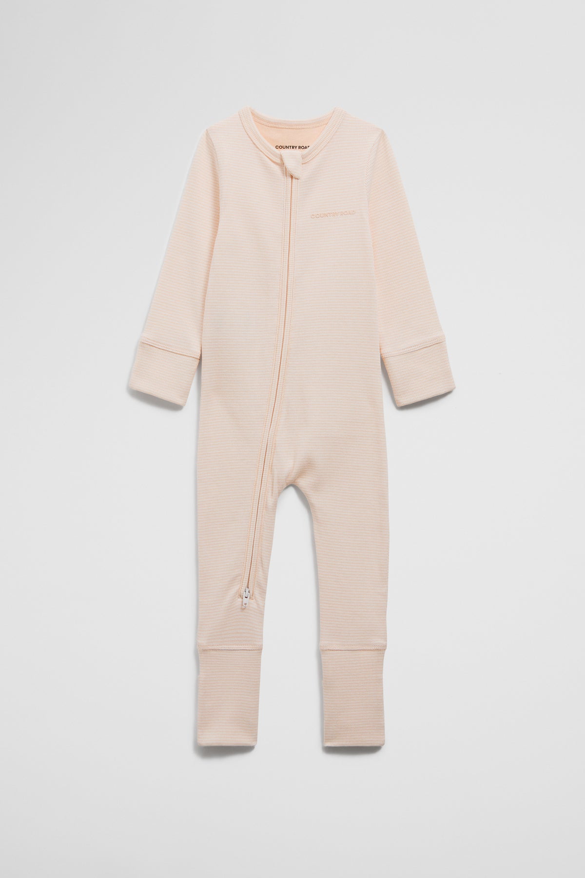 Organically Grown Cotton Stripe Rib Jumpsuit