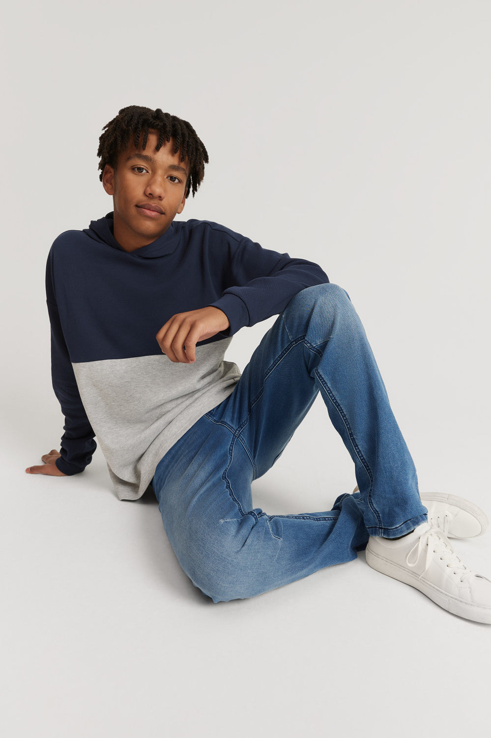 Teen Cotton Blend Logo Hooded T-Shirt