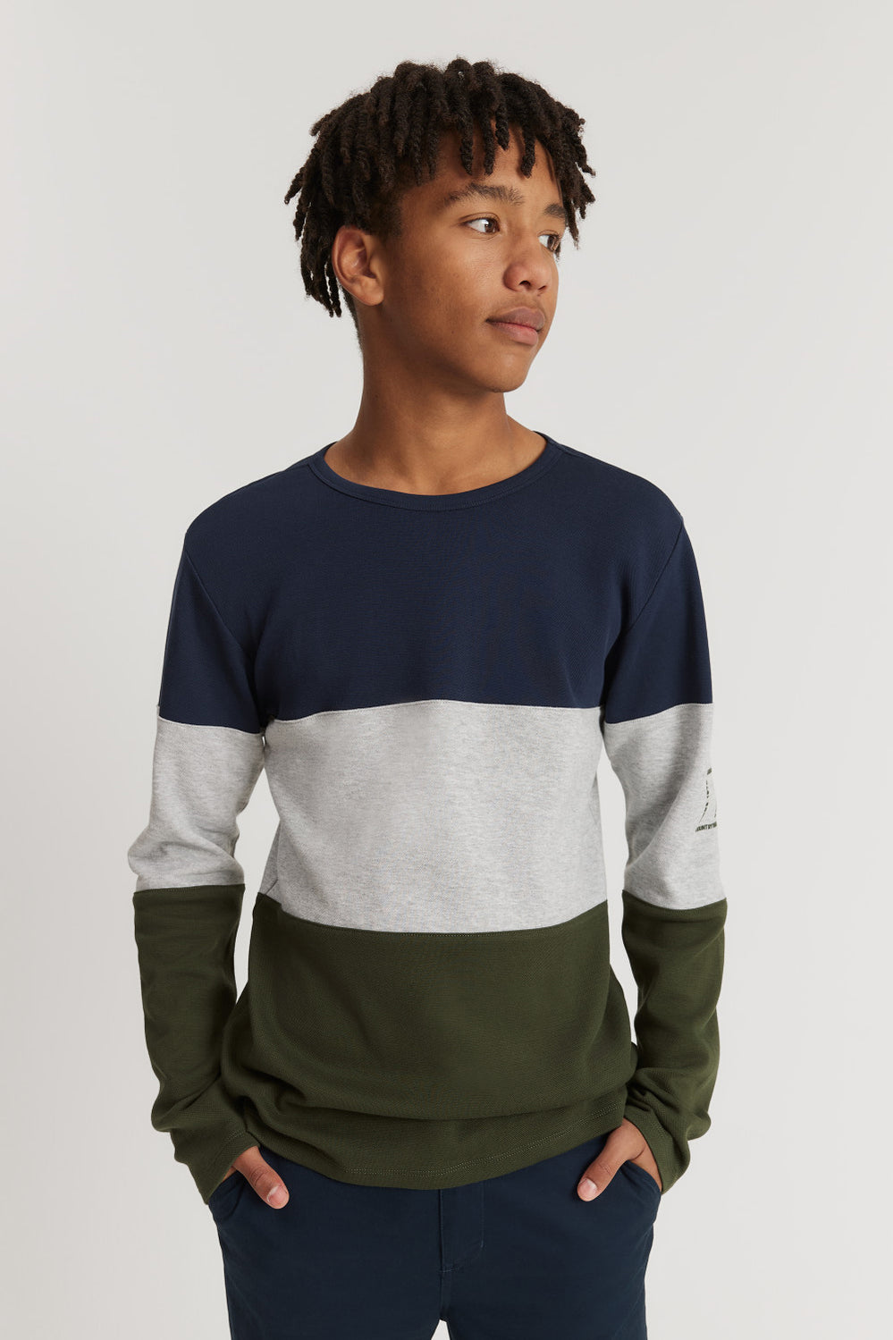 Teen  Cotton Blend Block Stripe T-Shirt