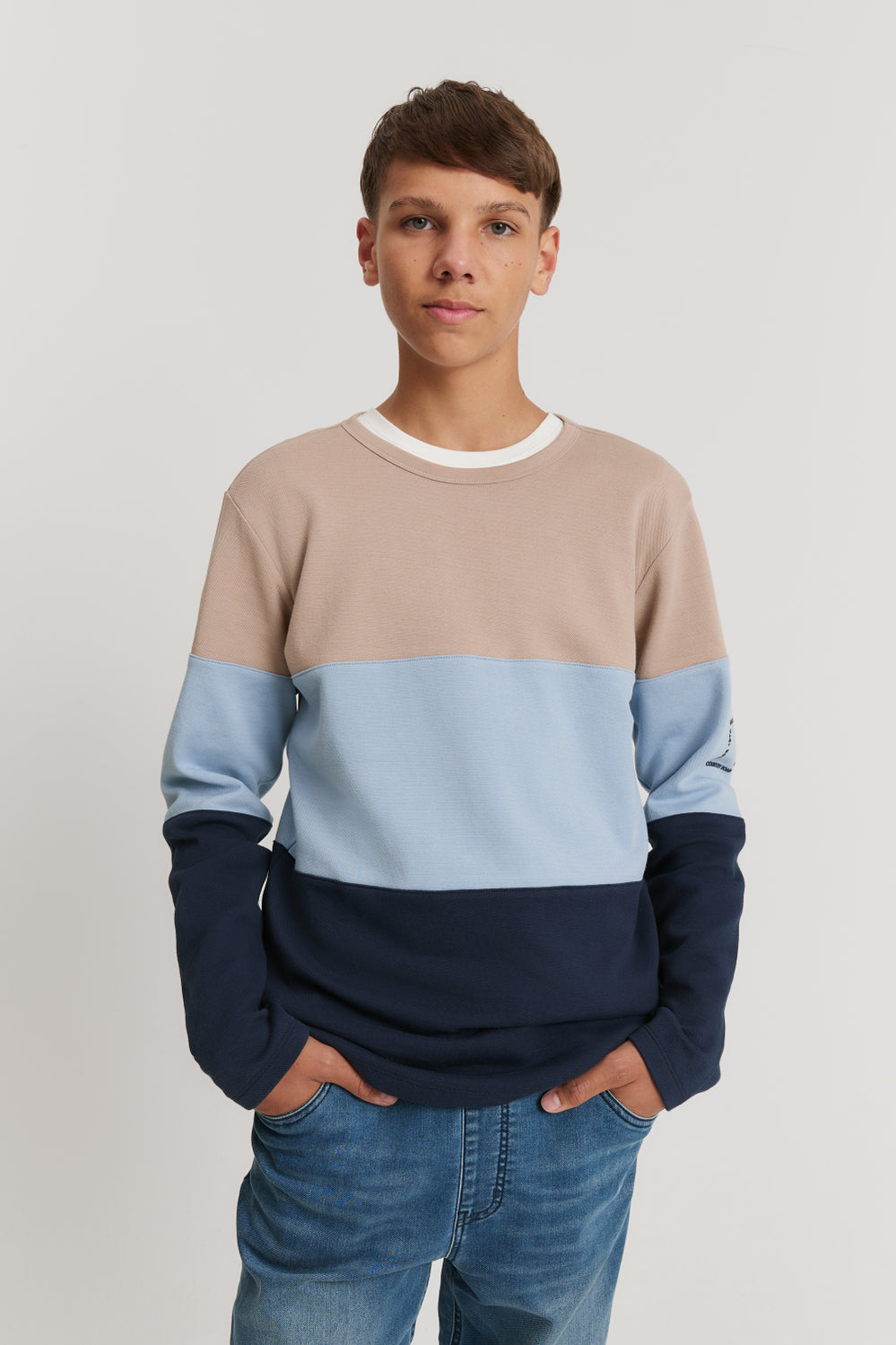 Teen  Cotton Blend Block Stripe T-Shirt