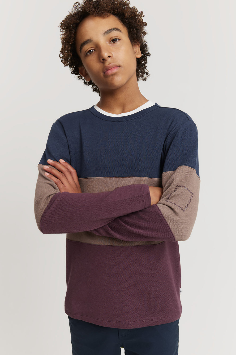 Teen  Cotton Blend Block Stripe T-Shirt