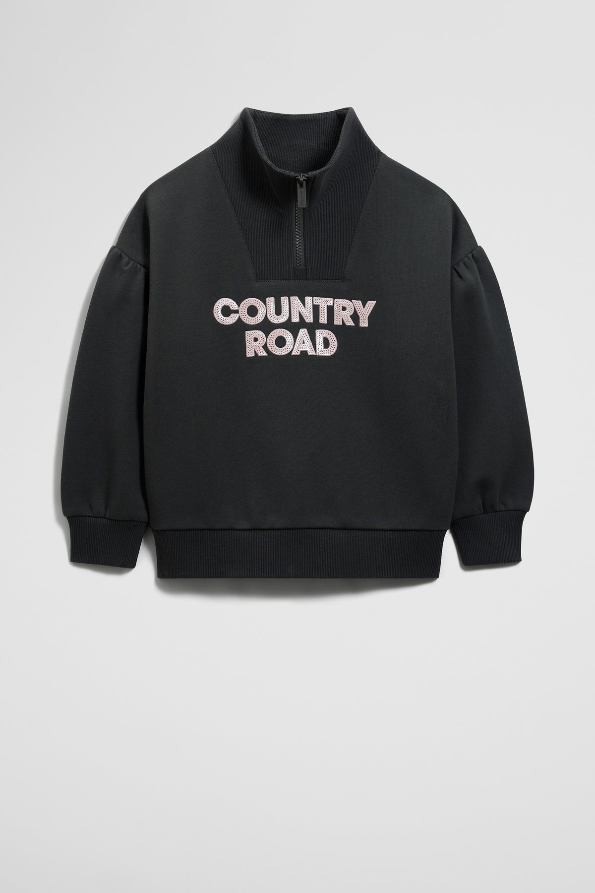 Australian Cotton Blend Sequin Half Zip Sweat