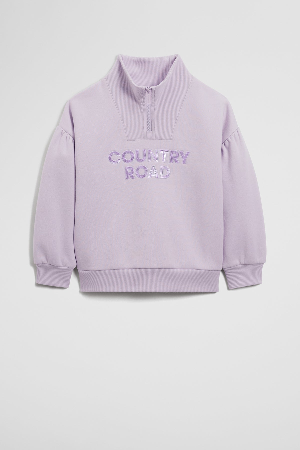 Australian Cotton Blend Sequin Half Zip Sweat