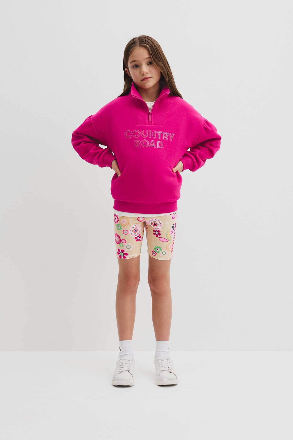 Australian Cotton Blend Sequin Half Zip Sweat