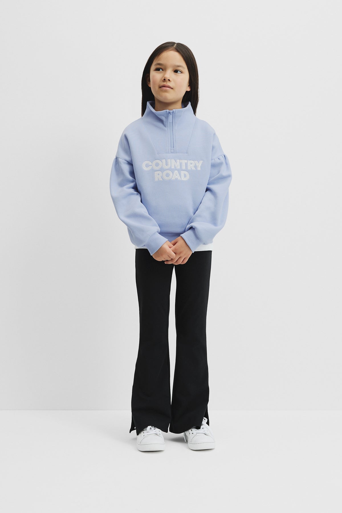 Australian Cotton Blend Sequin Half Zip Sweat