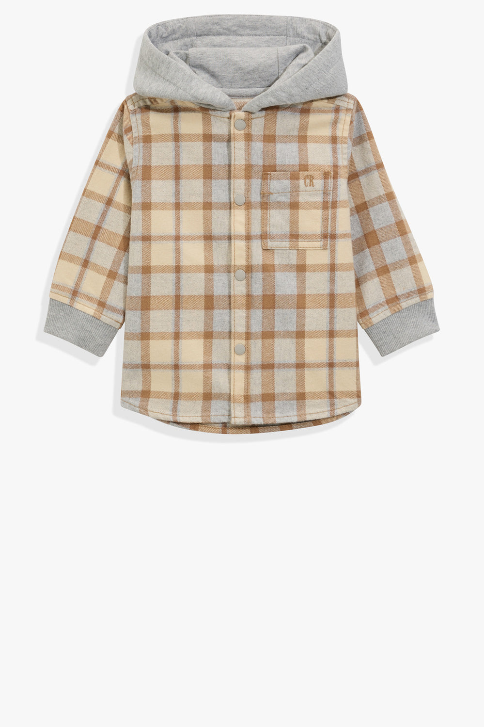 Check Hooded Shirt