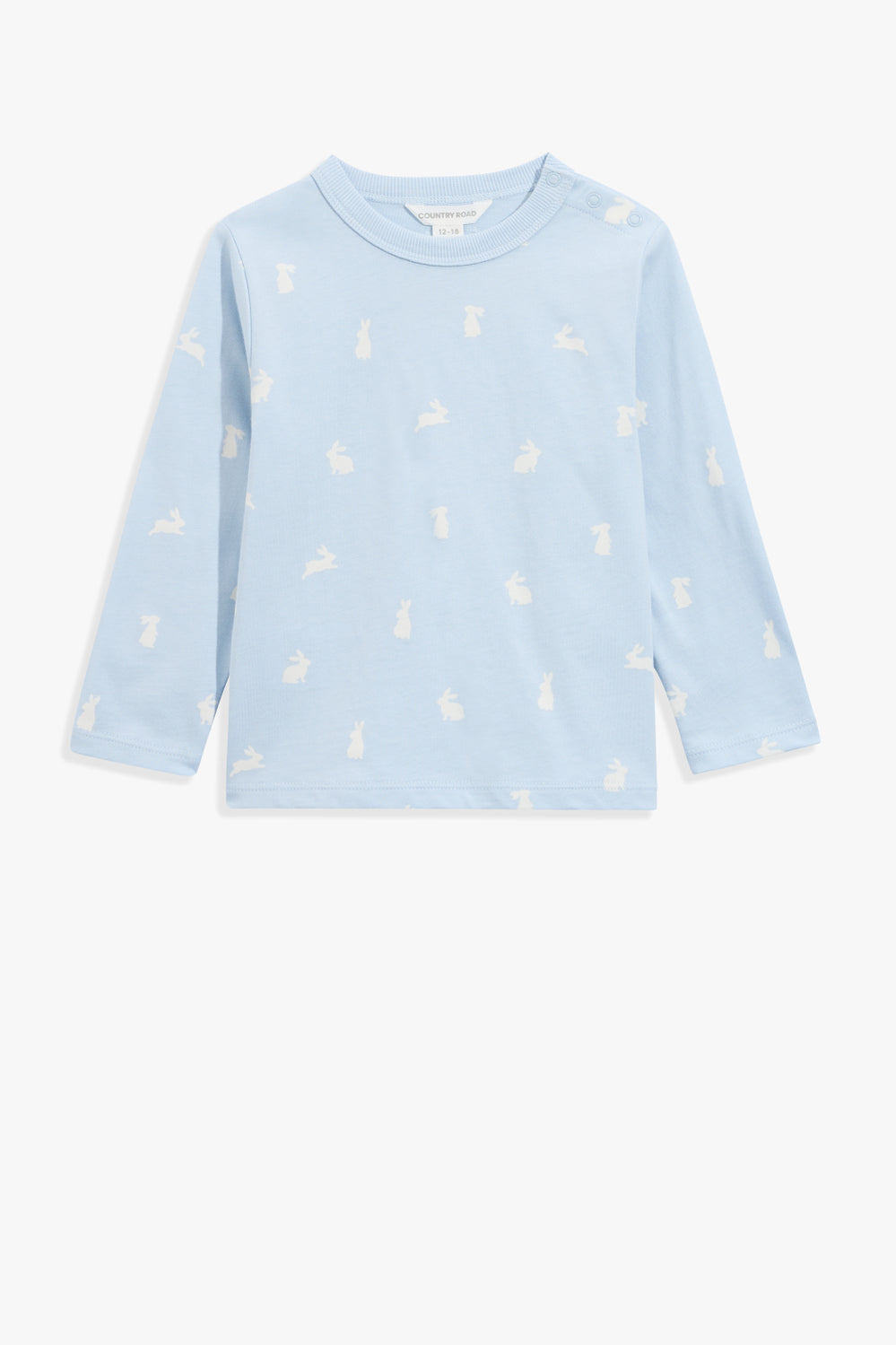 Organically Grown Cotton Blend Bunny Print T-Shirt