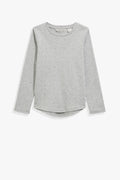 Cotton Metallic Print Long Sleeve T-Shirt