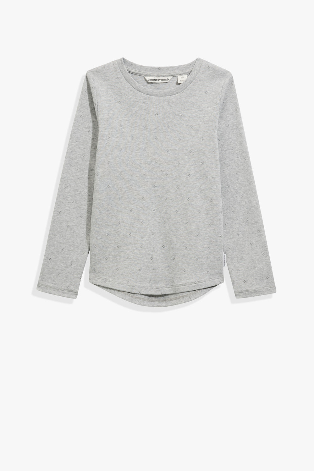 Cotton Metallic Print Long Sleeve T-Shirt