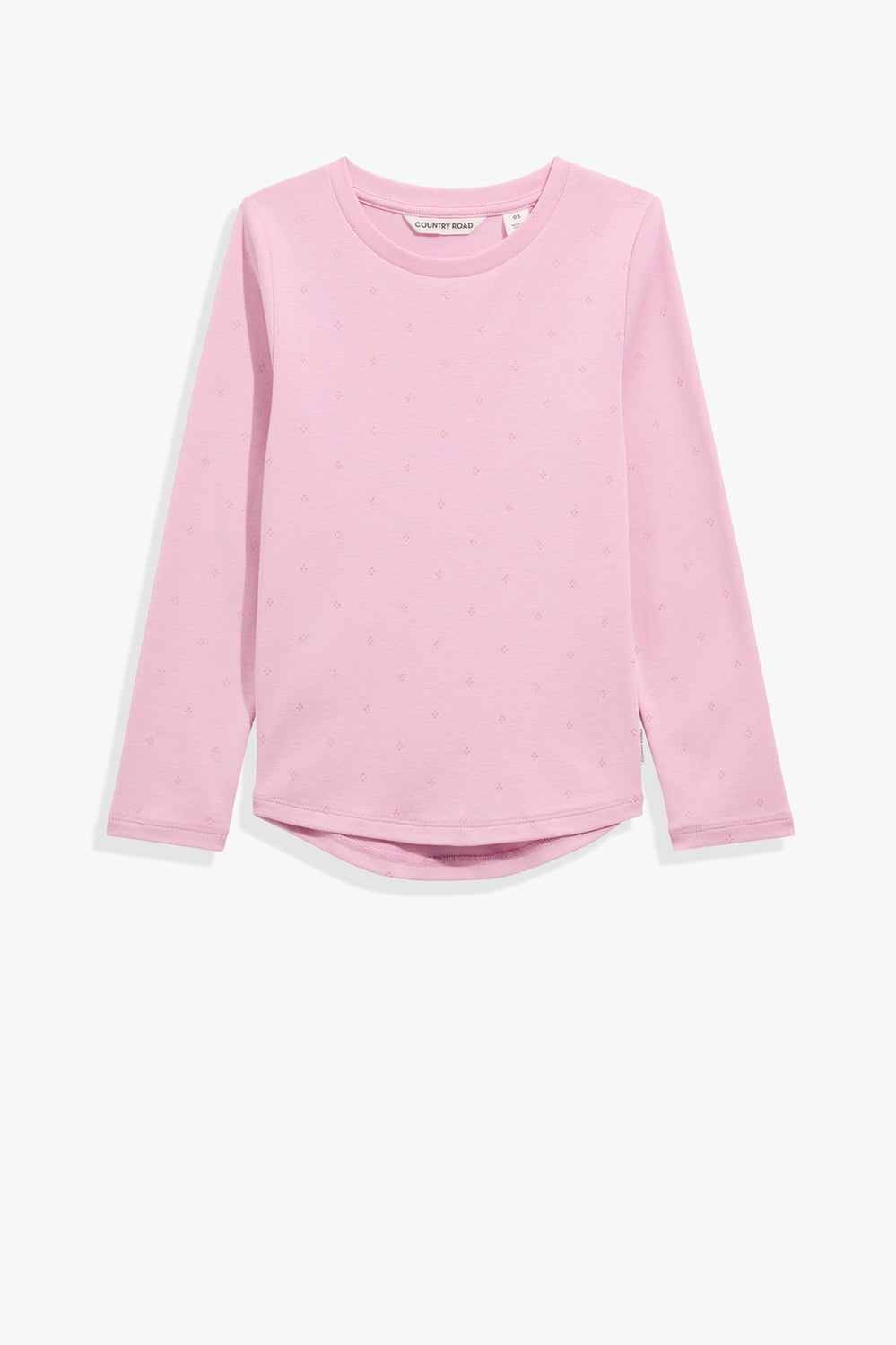Cotton Metallic Print Long Sleeve T-Shirt