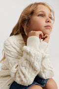 Organically Grown Cotton Blend Chunky Knit Cardigan
