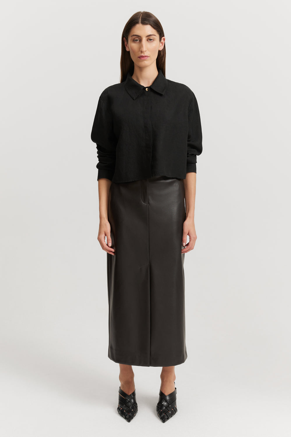 Cropped Linen Shirt