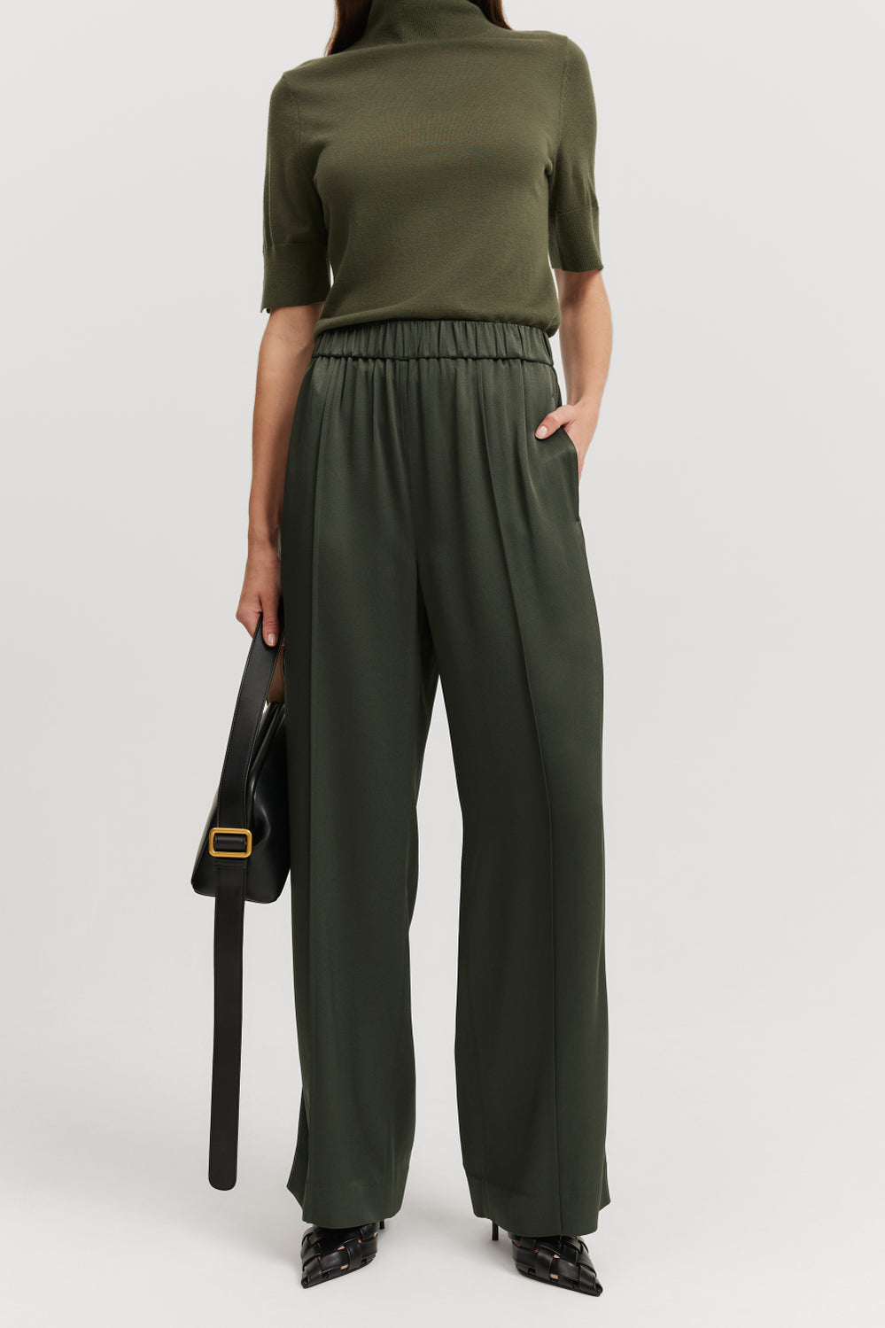Satin Pull-On Pant