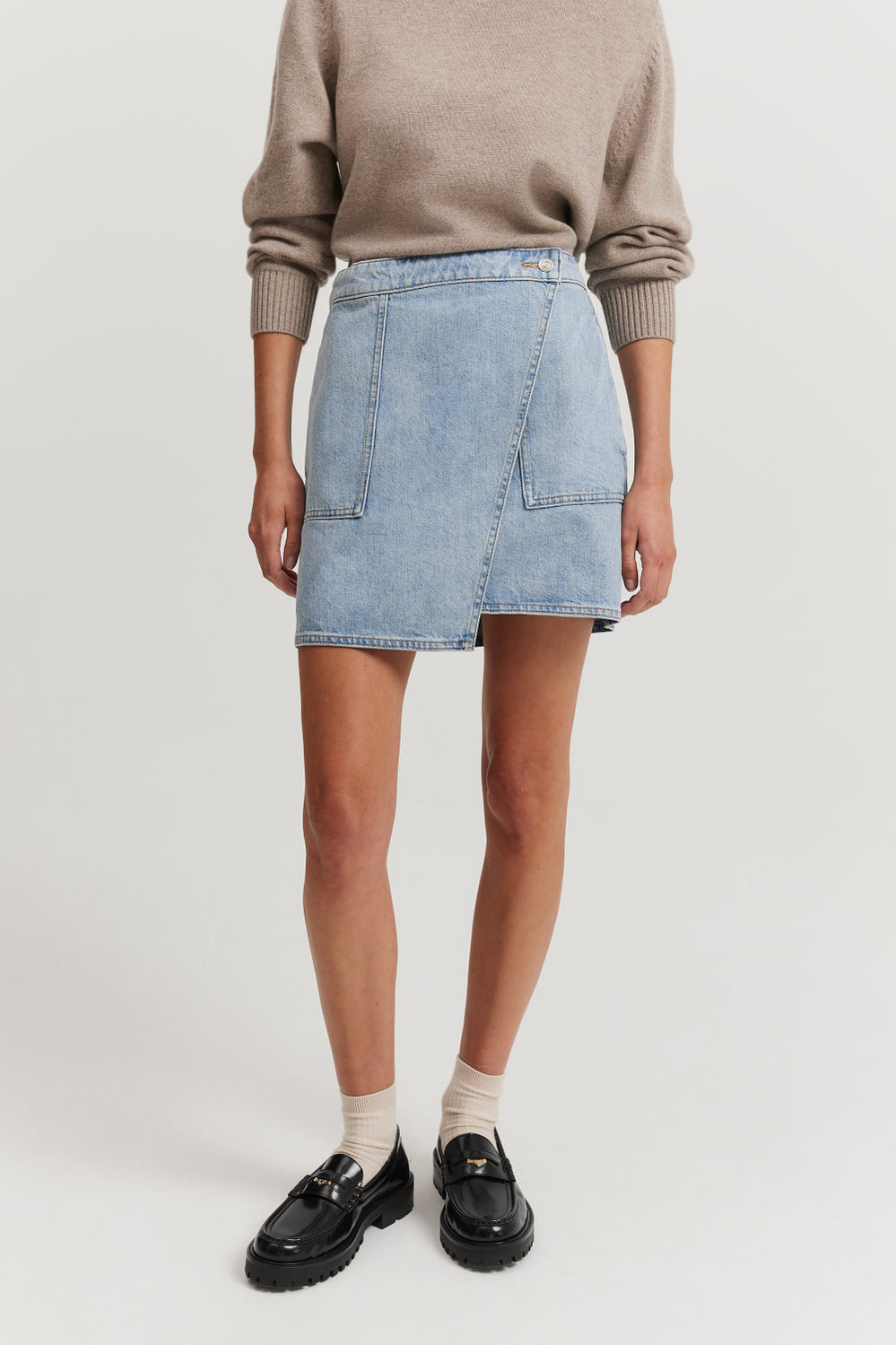 Denim Wrap Skirt