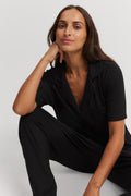 Luxe Rib Pyjama Short Sleeve Shirt