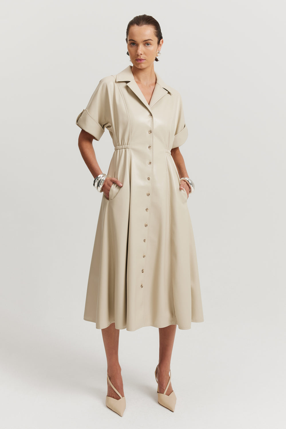 Cuff Detail Shirt Dress