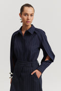 Cotton Split Sleeve Shirt
