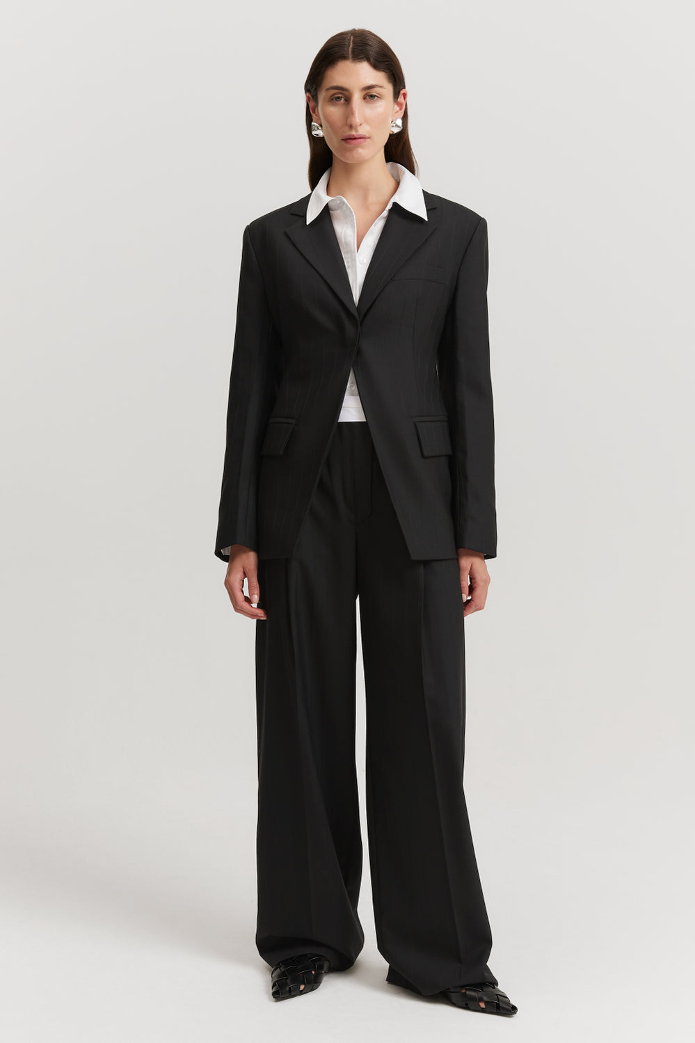 Self Stripe High Break Blazer