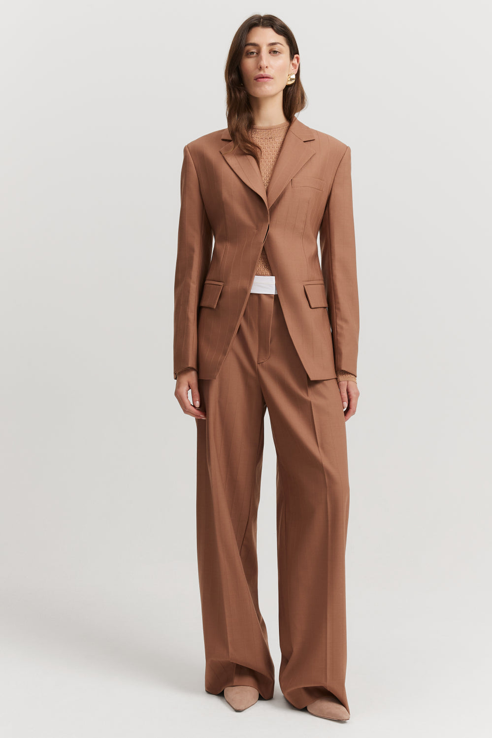 Self Stripe High Break Blazer