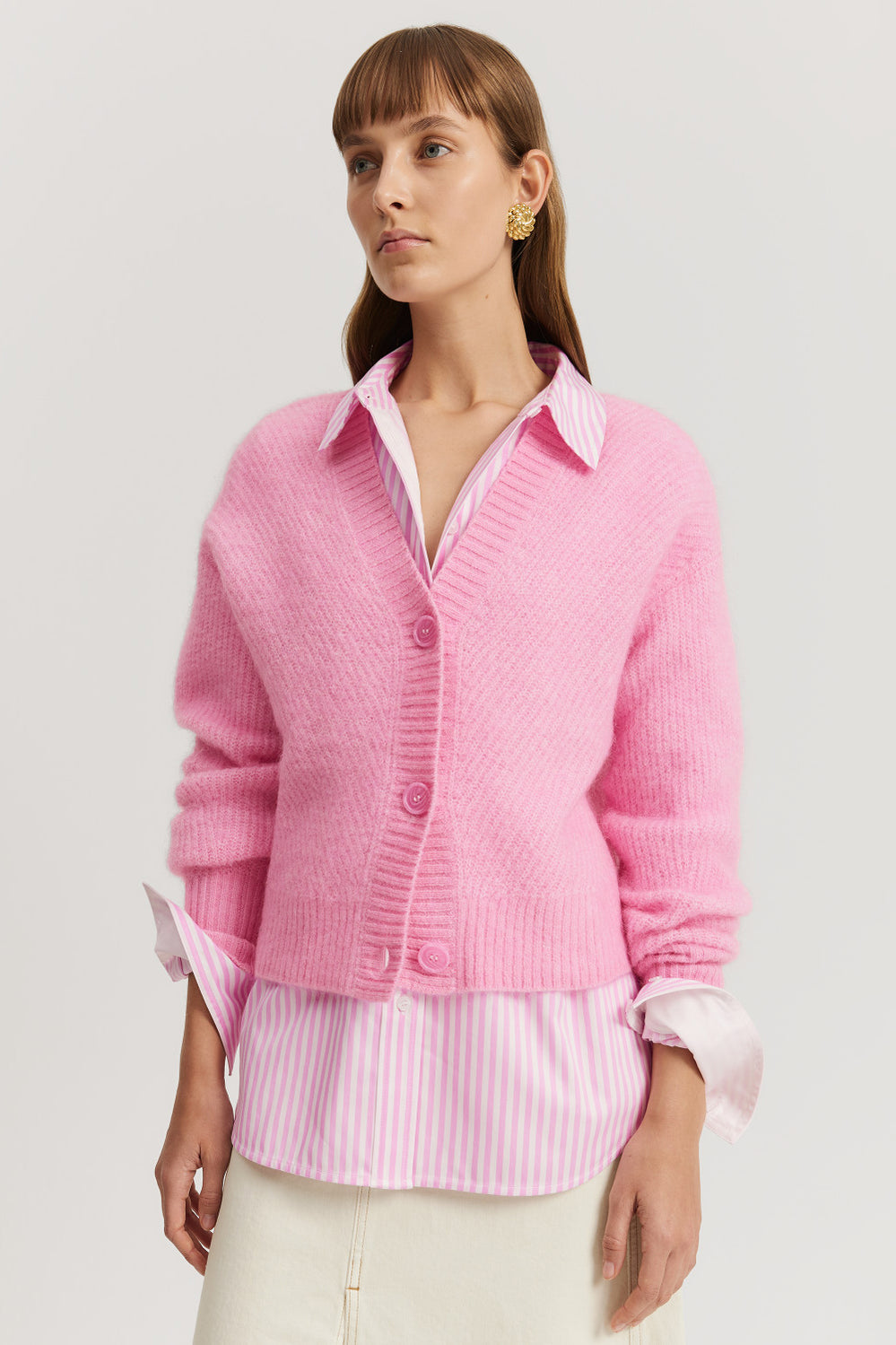 Brushed Crop Cardigan