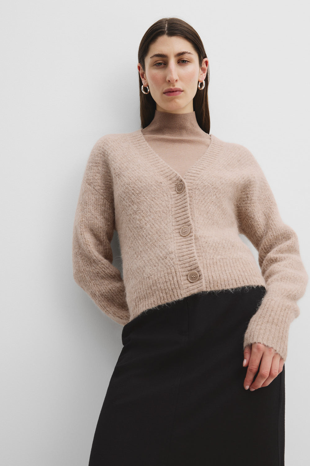 Brushed Crop Cardigan