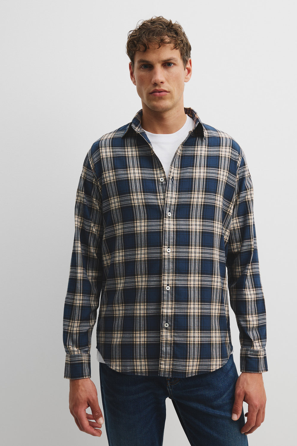 Regular Fit Australian Cotton Flannel Check Shirt