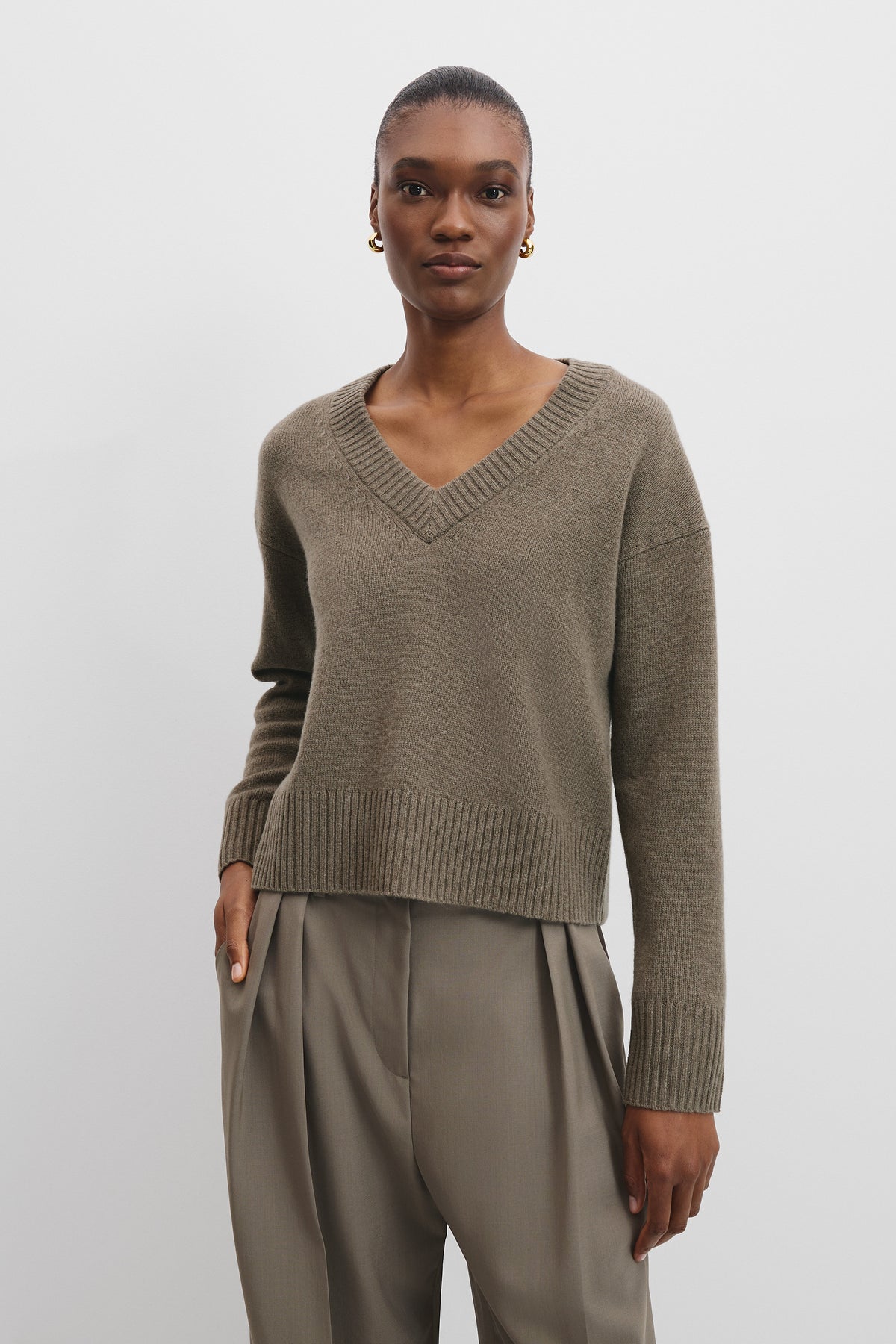 Merino Wool V-Neck Knit