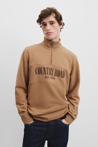 Australian Cotton Half Zip Heritage Sweat