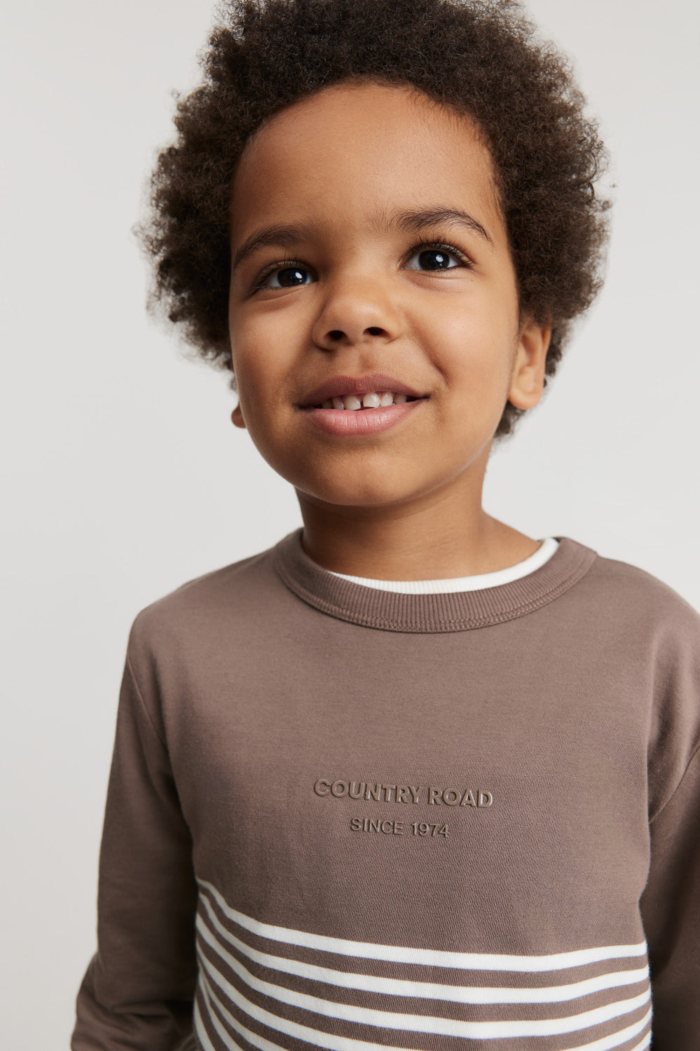Cotton Modern Logo Stripe T-Shirt