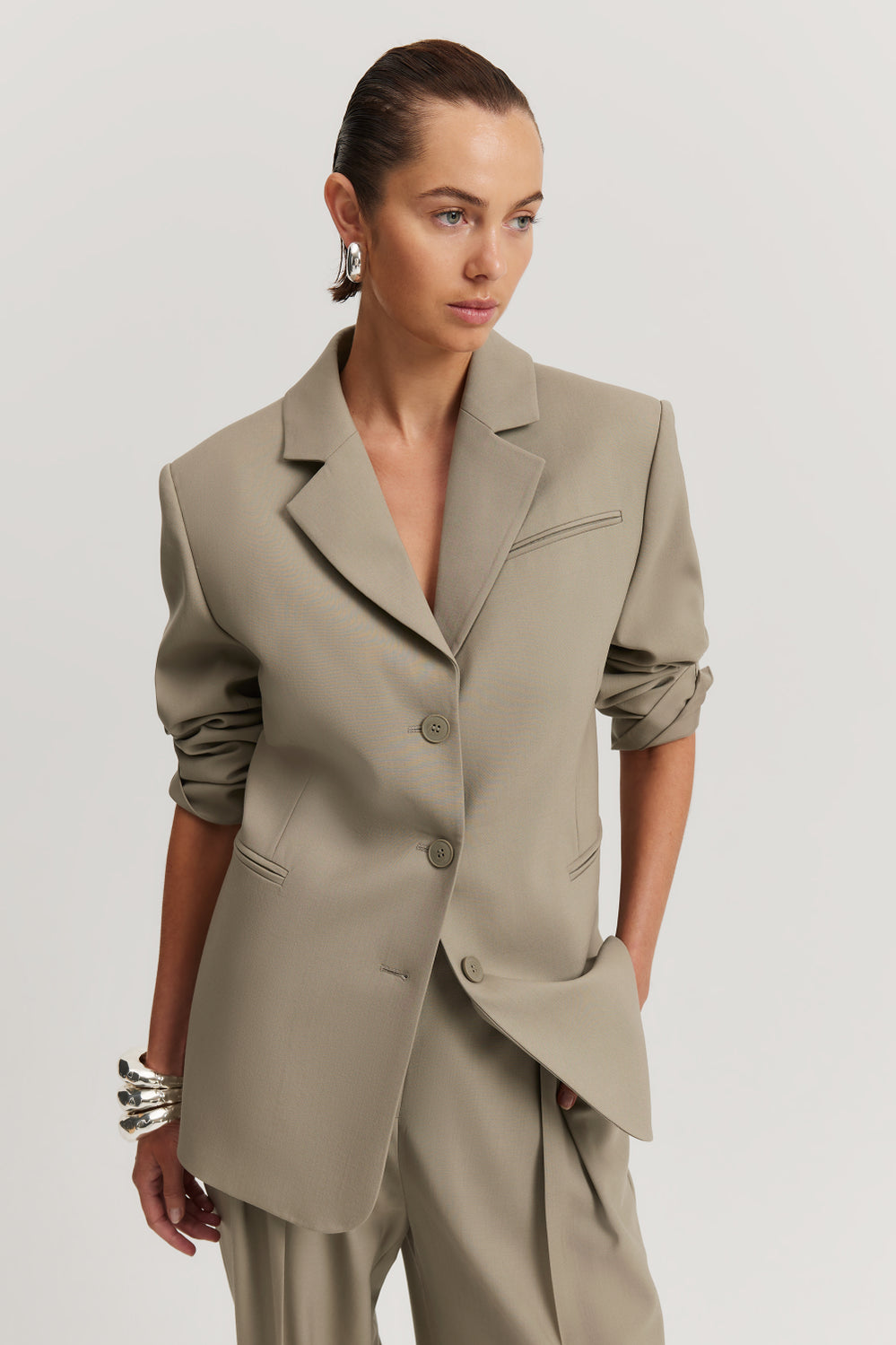 Wool Single-Breasted Blazer