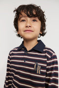 Organically Grown Cotton Long Sleeve Block Stripe Rugby Sweat