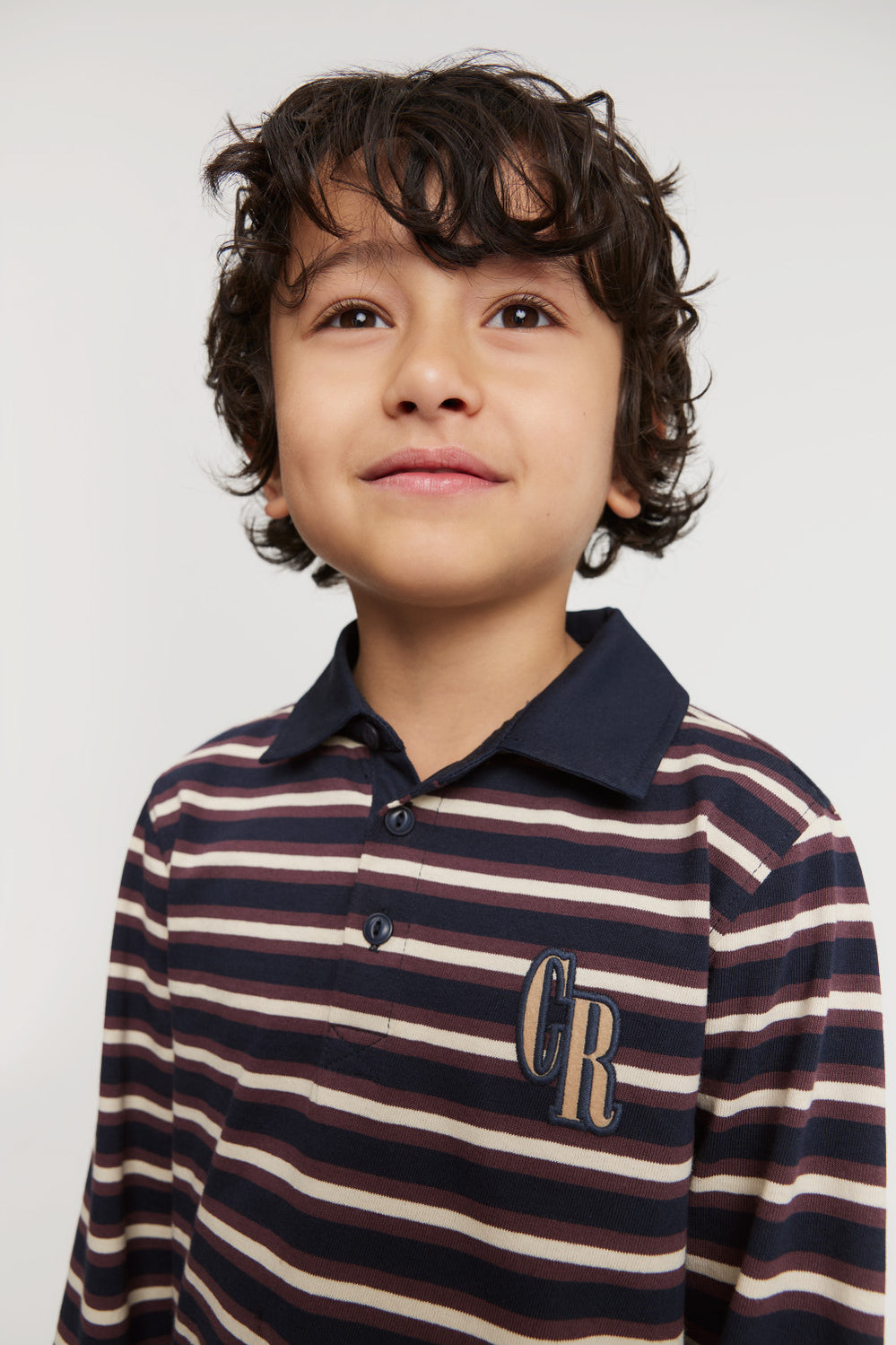 Organically Grown Cotton Long Sleeve Block Stripe Rugby Sweat