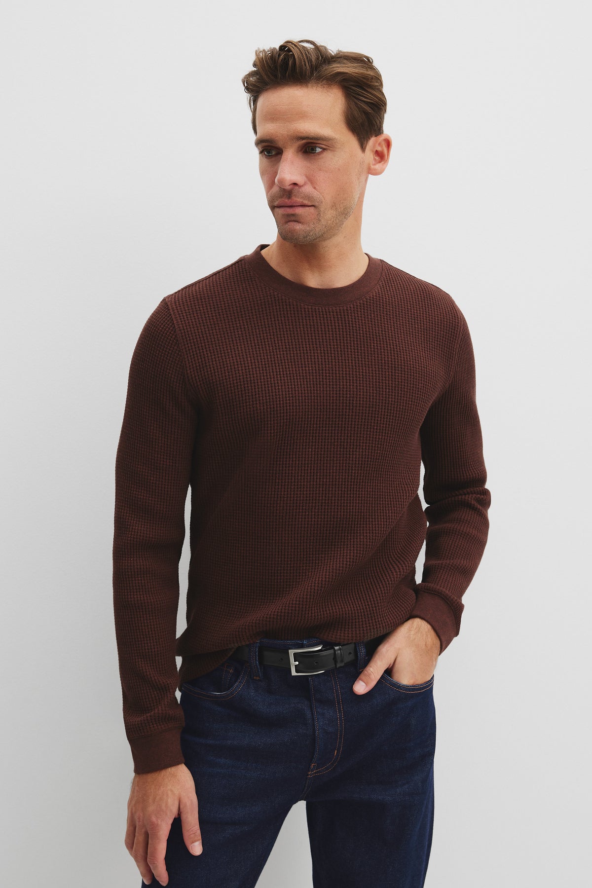 Cotton Waffle Crew T-Shirt