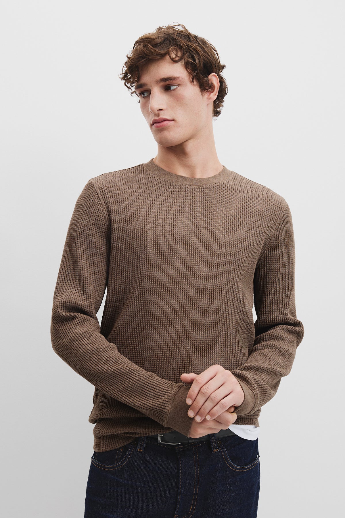 Cotton Waffle Crew T-Shirt