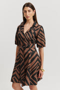 Print Panelled Mini Dress