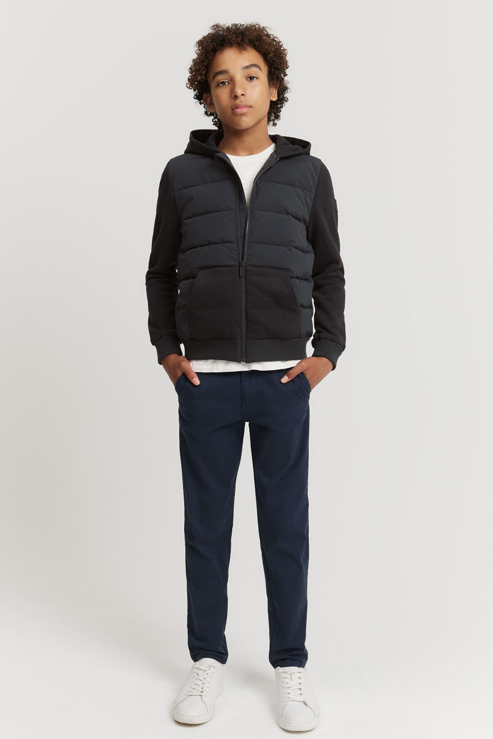 Teen Nylon Puffer Sweat Jacket
