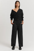 Relaxed Pull-On Pintuck Pant