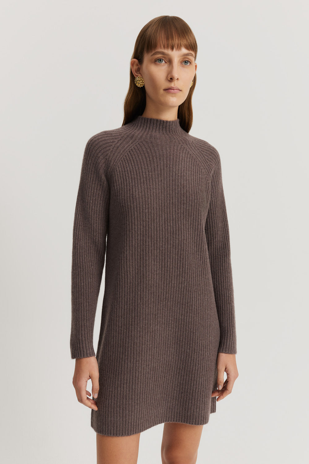 Organically Grown Cotton Blend Mini Knit Dress