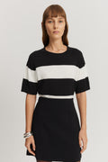 Cotton Cashmere Stripe T-Shirt