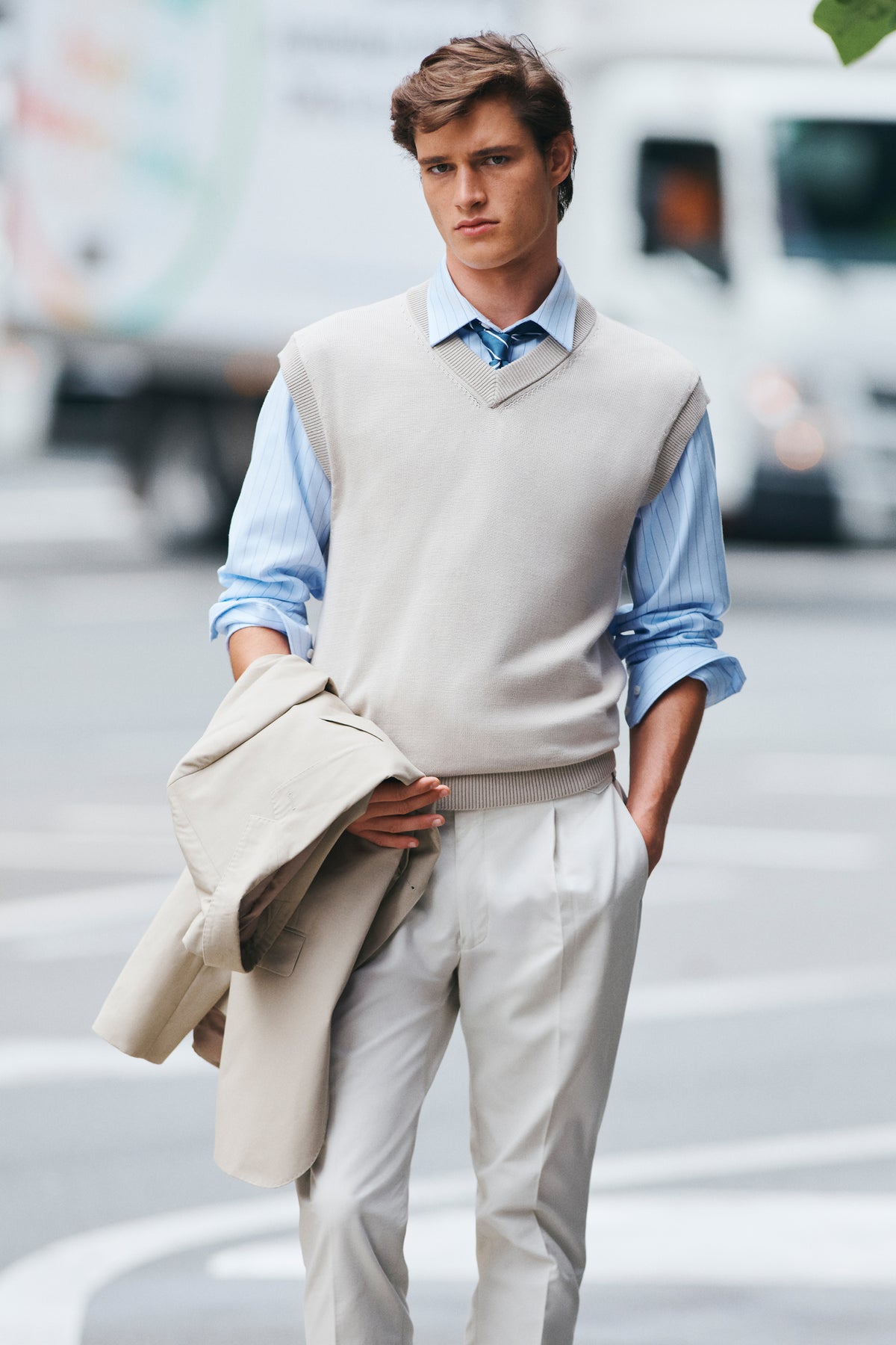 Australian Cotton V-Neck Knit Vest