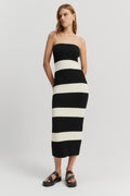 Stripe Bandeau Rib Dress
