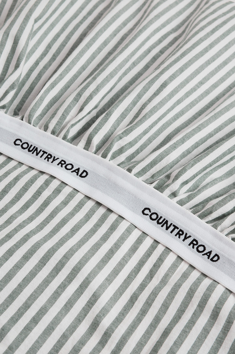 Brae Cotton Stripe Double Fitted Sheet