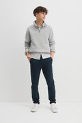 Teen Cotton Blend Modern Logo Half Zip Sweat