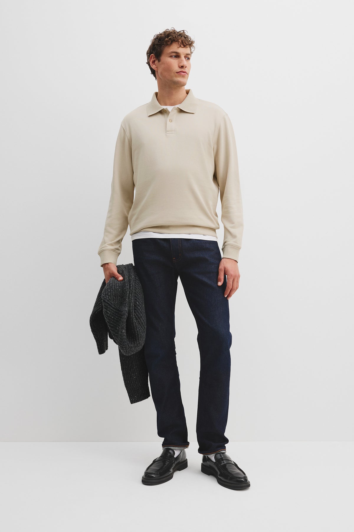 Cotton Polo Sweat