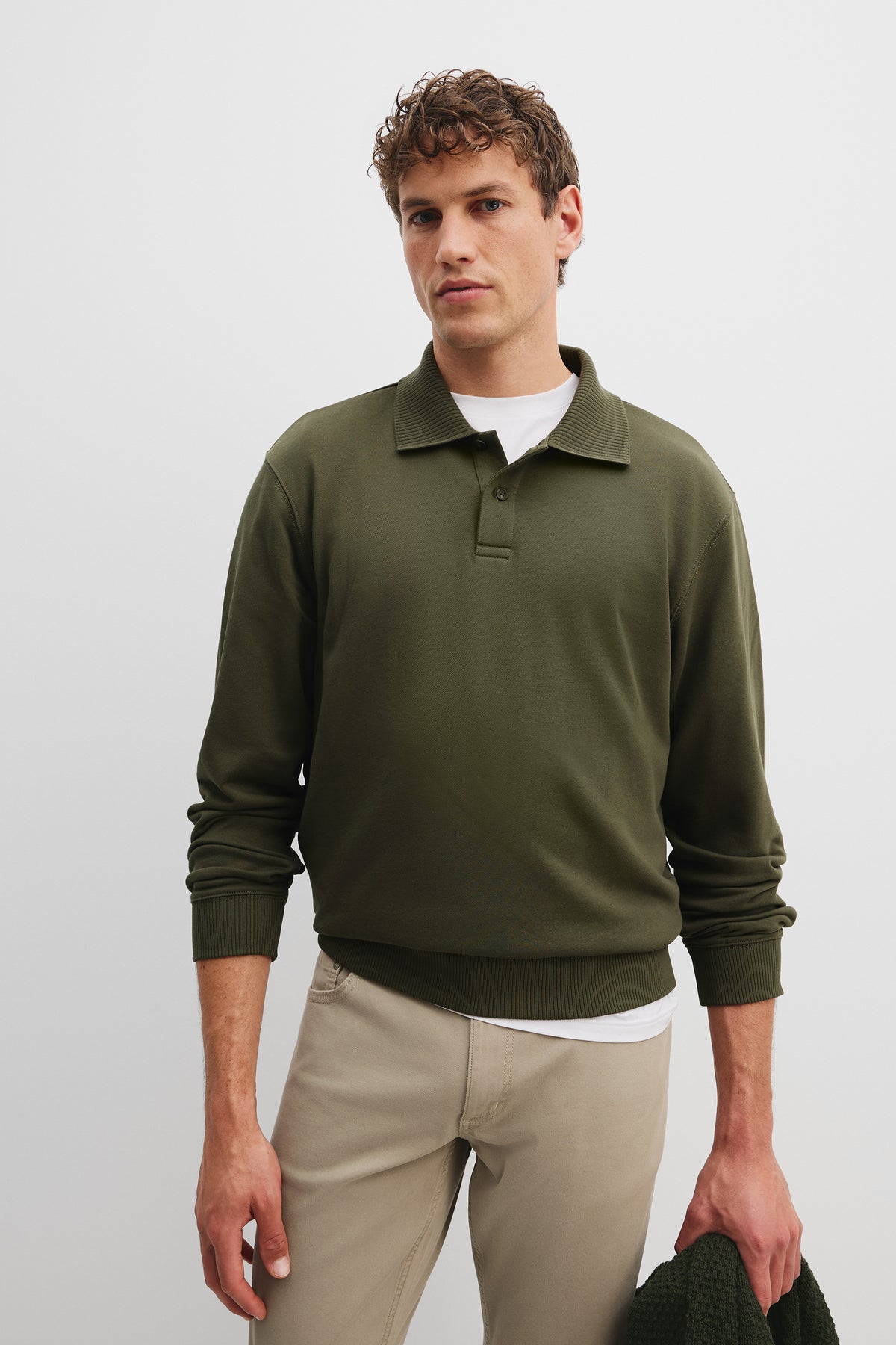 Cotton Polo Sweat