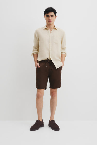 Organically Grown Linen Drawcord Short